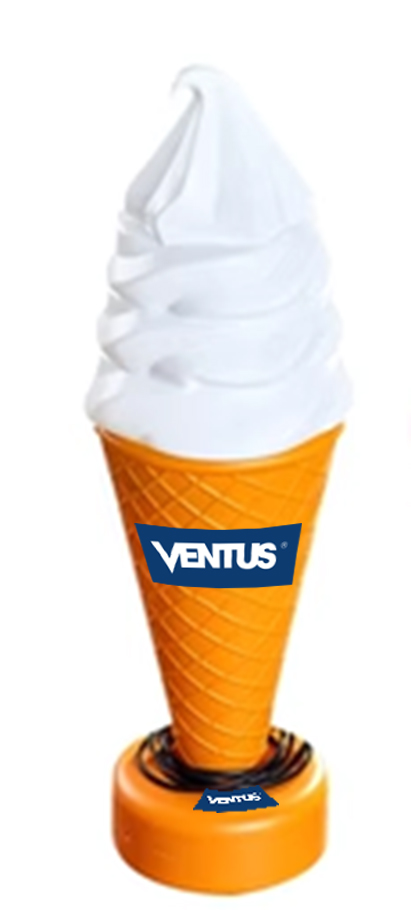 Cono de helado luminoso, alto 60 cm VCHL-60CM