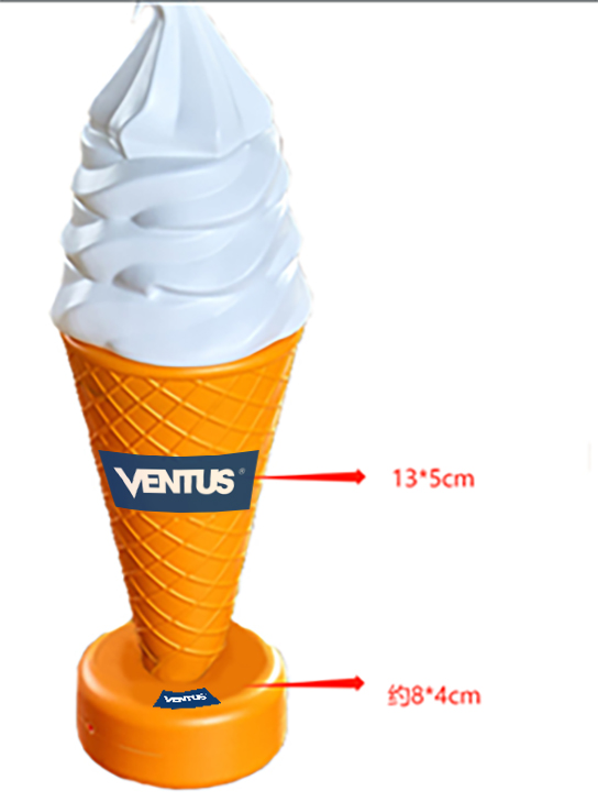 Cono de helado luminoso, alto 60 cm VCHL-60CM