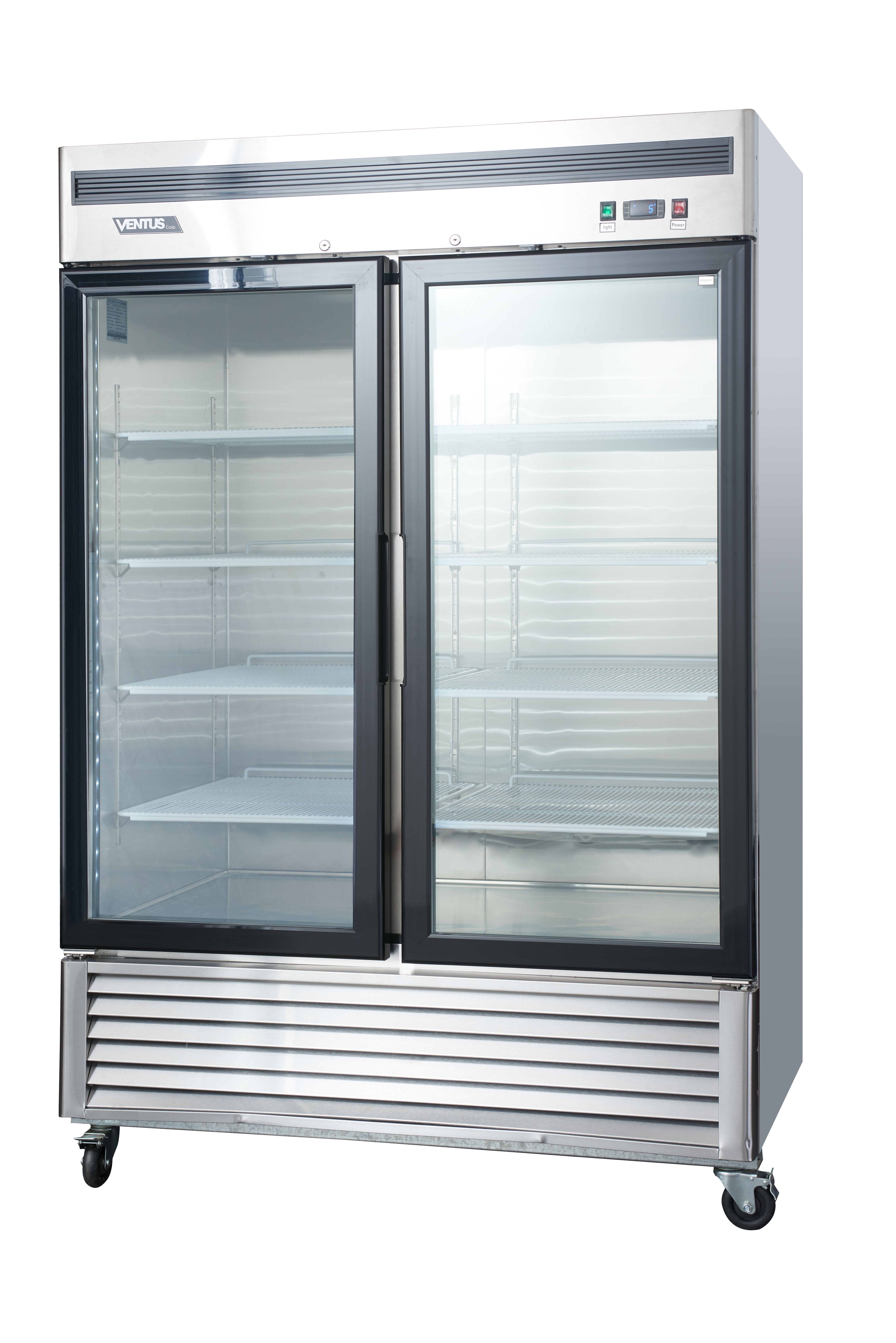 Refrigerador Acero Inox. 2 ptas vidrio VR2PS-1400V